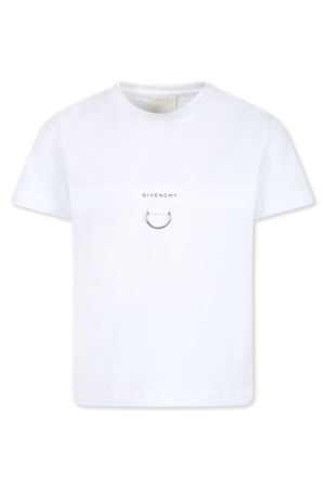 white cotton tshirt GIVENCHY KIDS | H3055210P